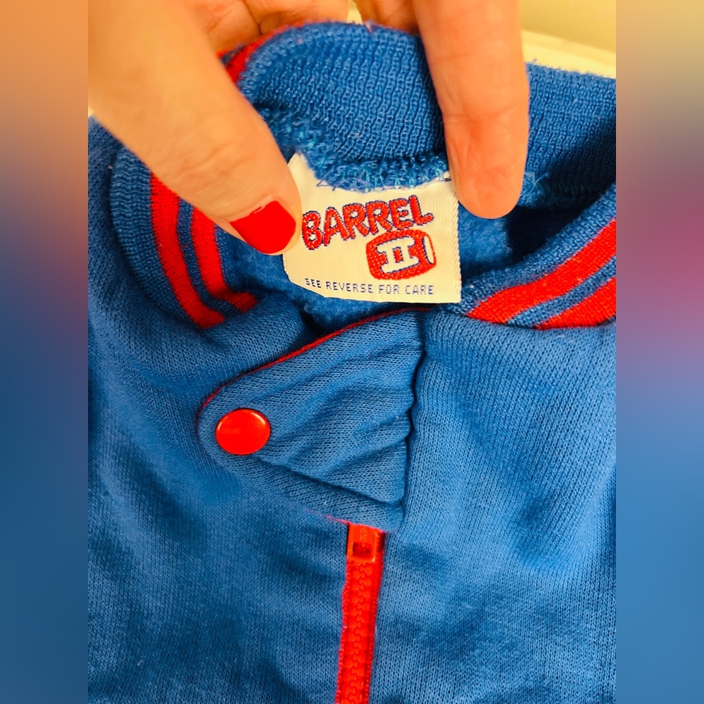Vintage Barrel Toddler’s Boy Blue Sleeveless Zip Vest Jacket - 2T - Picture 3 of 8